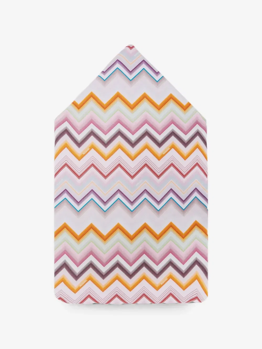 Спальный мешок с капюшоном и зигзагообразным принтом Missoni Kids, бежевый — фото 2