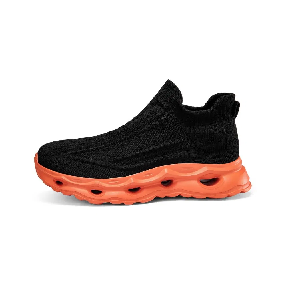 Детские кроссовки с принтом Zum Hineinschlüpfen Sneakers Trcloltc, Black And Orange — фото 4