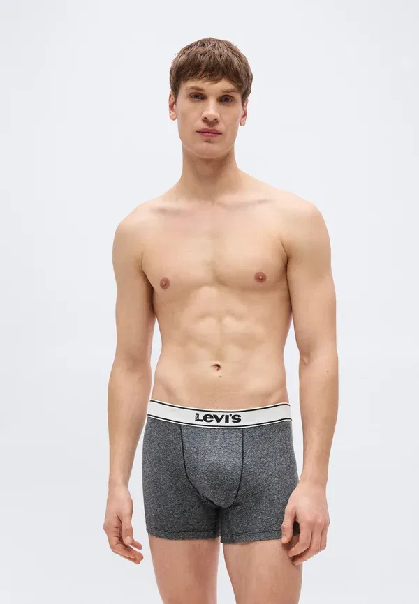 Мужские трусы-боксеры, комплект из 2 штук Levi'S, черный/темно-серый
