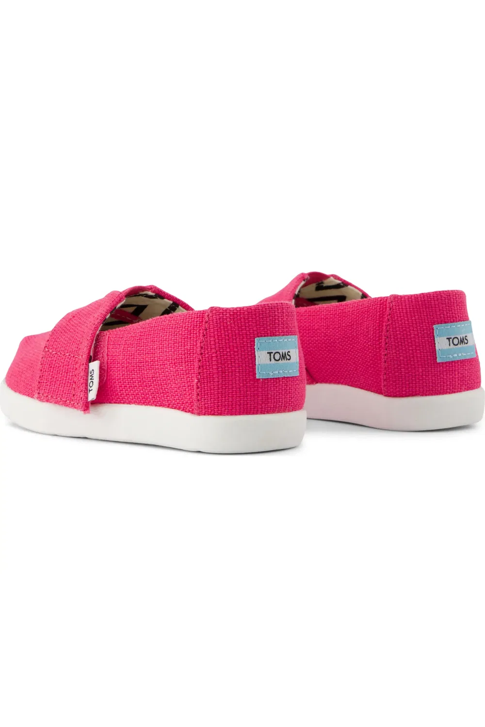 Детские кеды slip-on на липучке Alpargata TOMS, ярко-розовый — фото 2