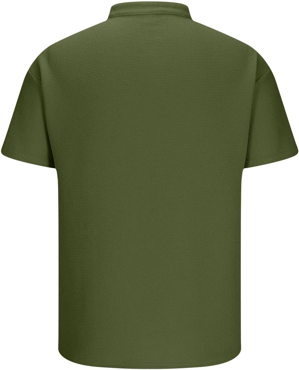 Мужская футболка с круглым вырезом, длинным рукавом, Regular, Army Green — фото 4