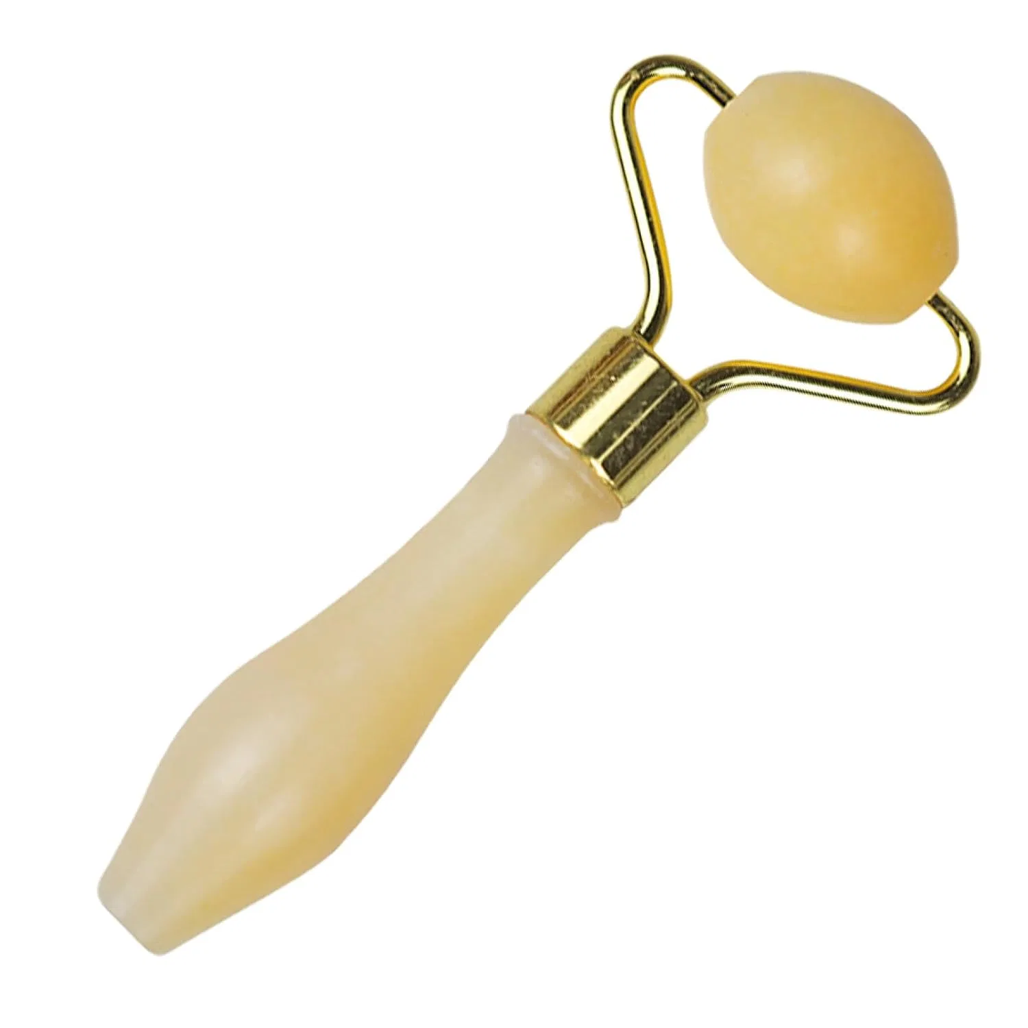 Массажер для лица Jade Roller, JOINPAYA, 1 шт, 9.2x4 см, Желтый