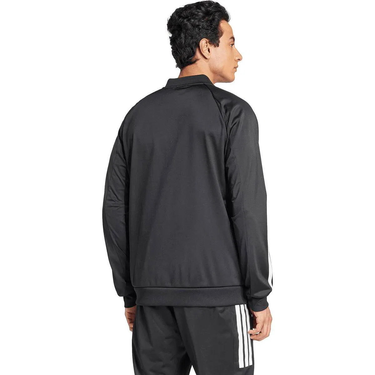 Мужская тренировочная куртка с 3-полосным дизайном Adidas, Schwarz — фото 3