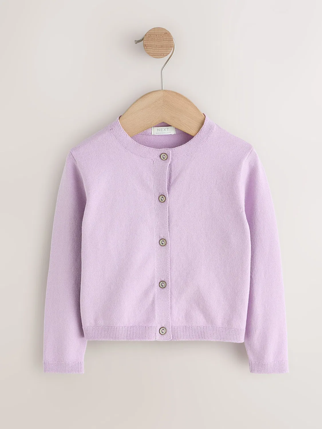 Кардиган из хлопка, Lilac Purple Next — фото 4