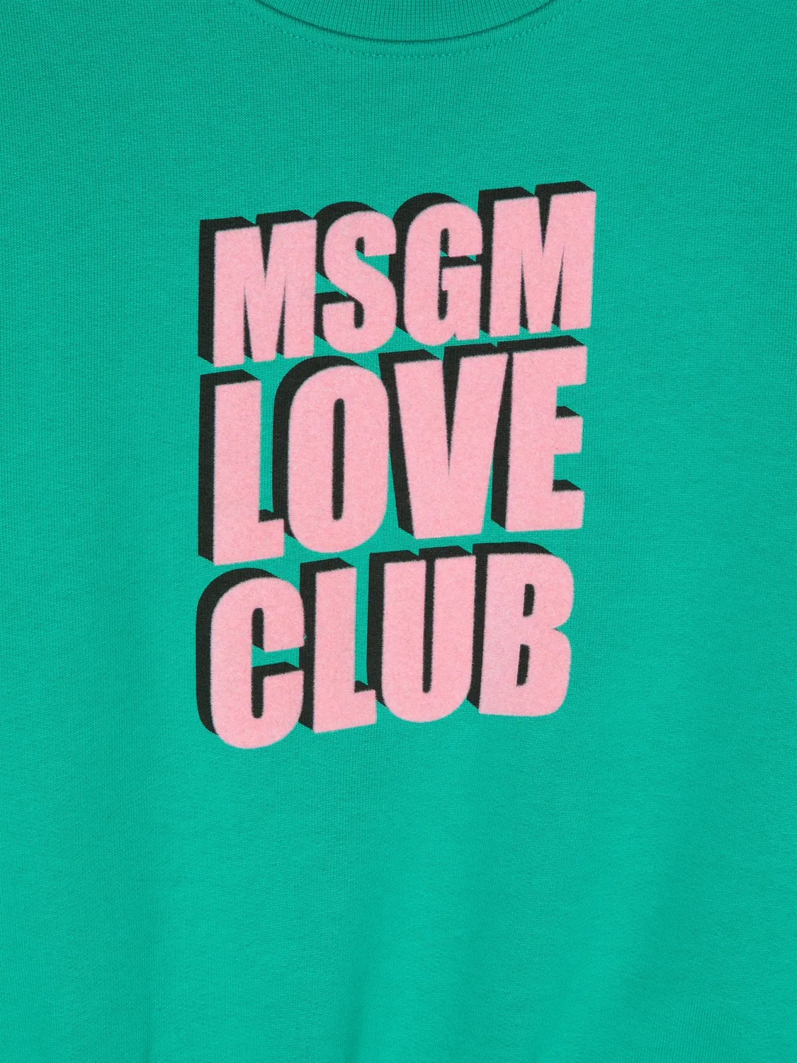 Свитшот с флокированным логотипом MSGM, зеленый — фото 2