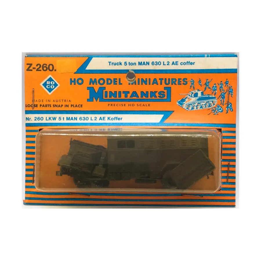 

Грузовик 5 тонн MAN 630 L2 AE Coffer, Military Miniatures (HO Scale) (Roco Miniatures)