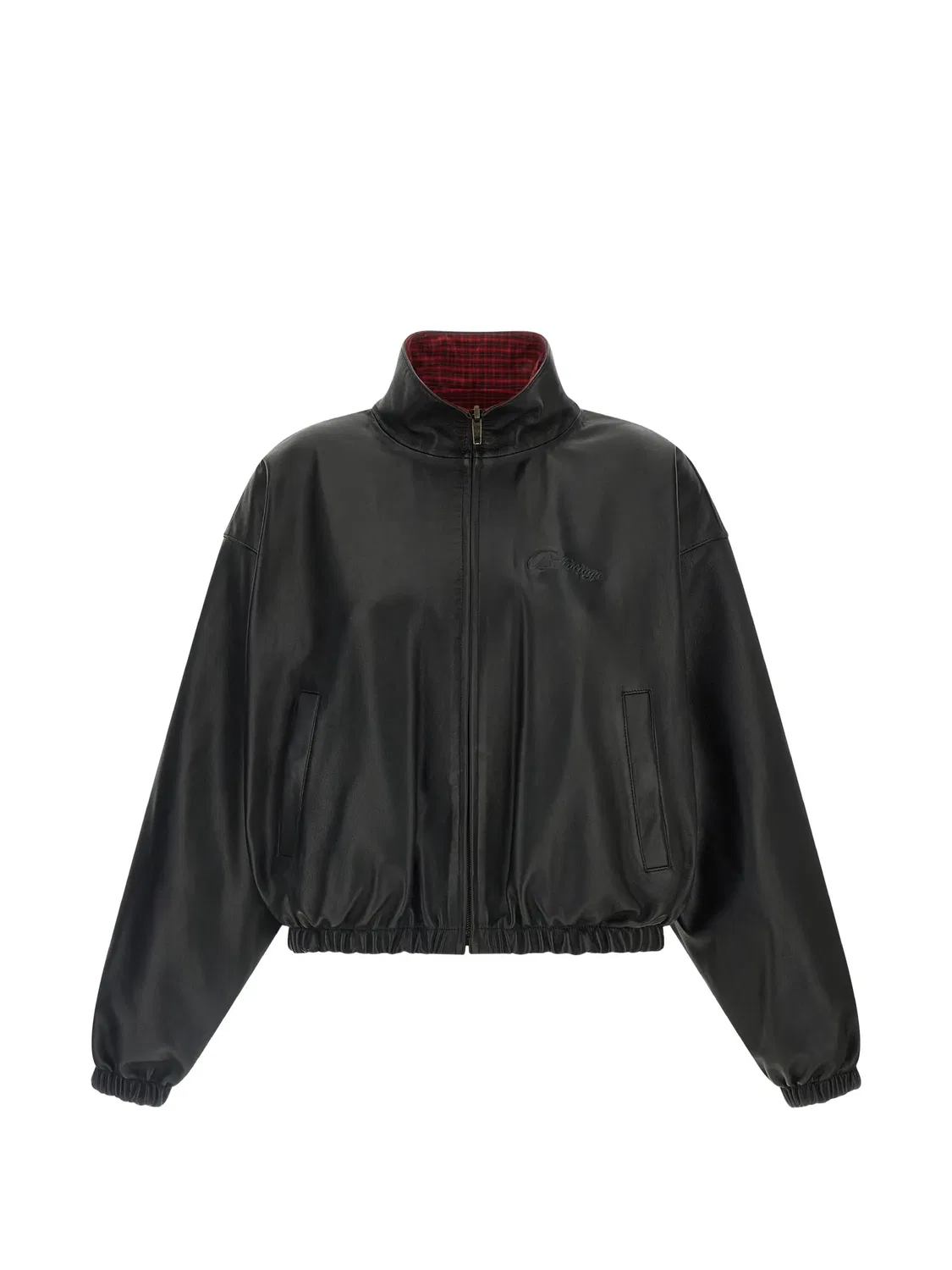 Двусторонняя кожаная куртка, черная Balenciaga, черный