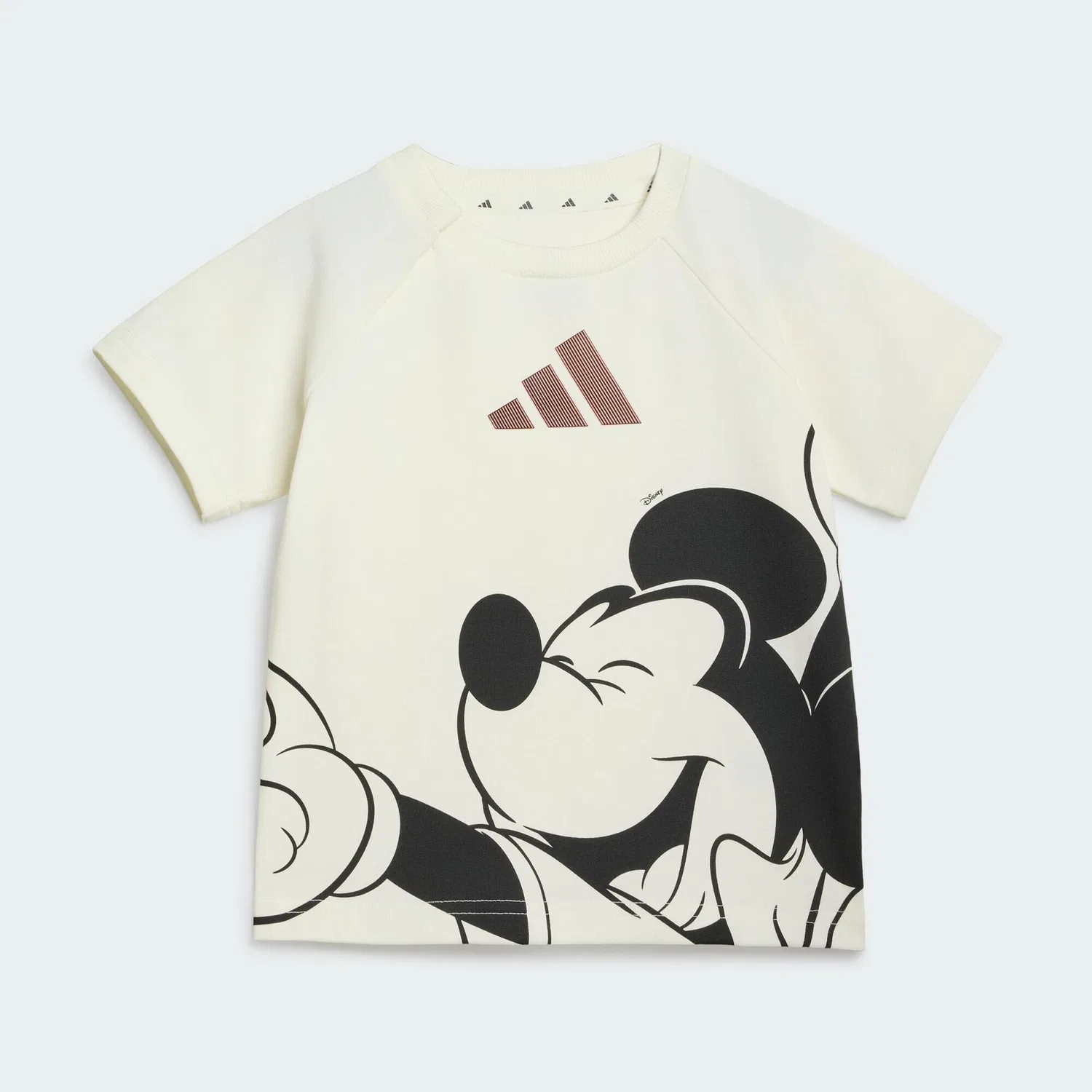 Детский комплект из футболки и шорт с принтом Micky Maus, Adidas, Weiss / Kohlengrau