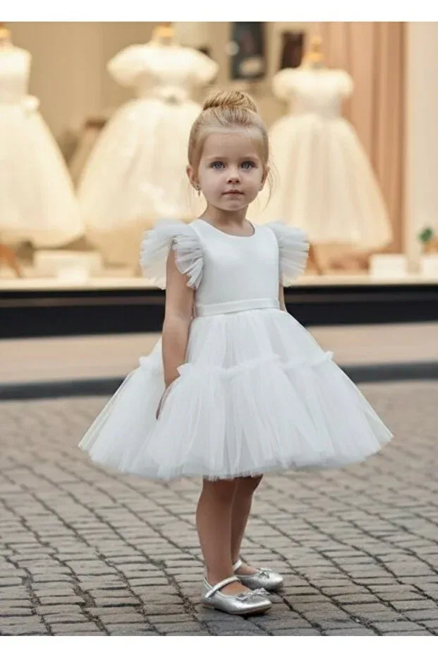 Детское платье для девочек без рукавов Miaras, White