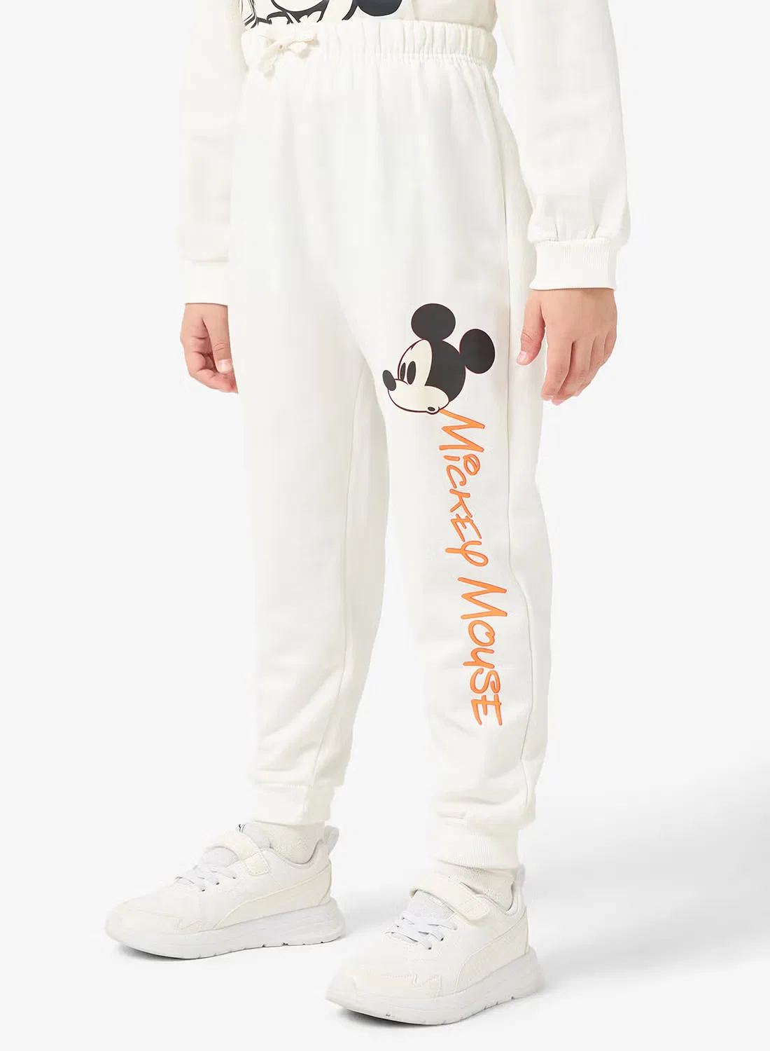 Свитшот и штаны с принтом Mickey Mouse Disney, белый — фото 4