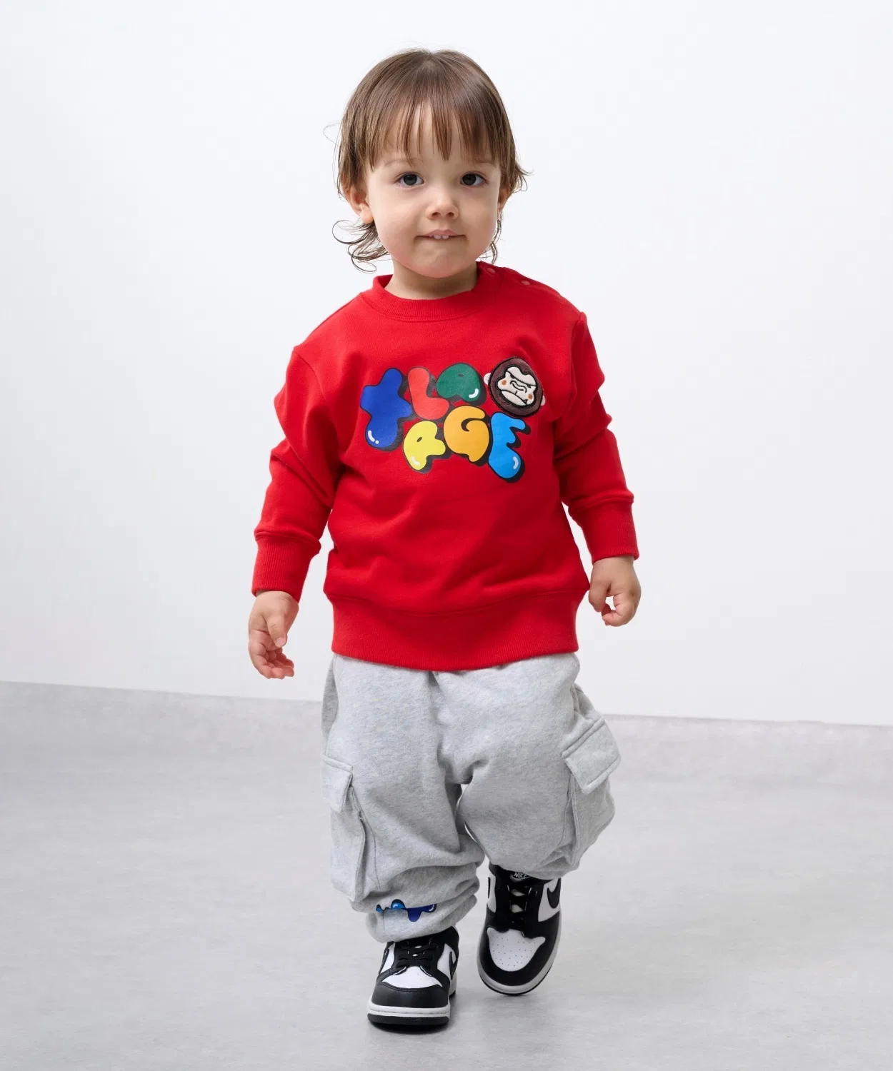 Детские спортивные штаны с карманами карго и принтом Funny Gorilla XLARGE KIDS, Blue — фото 2