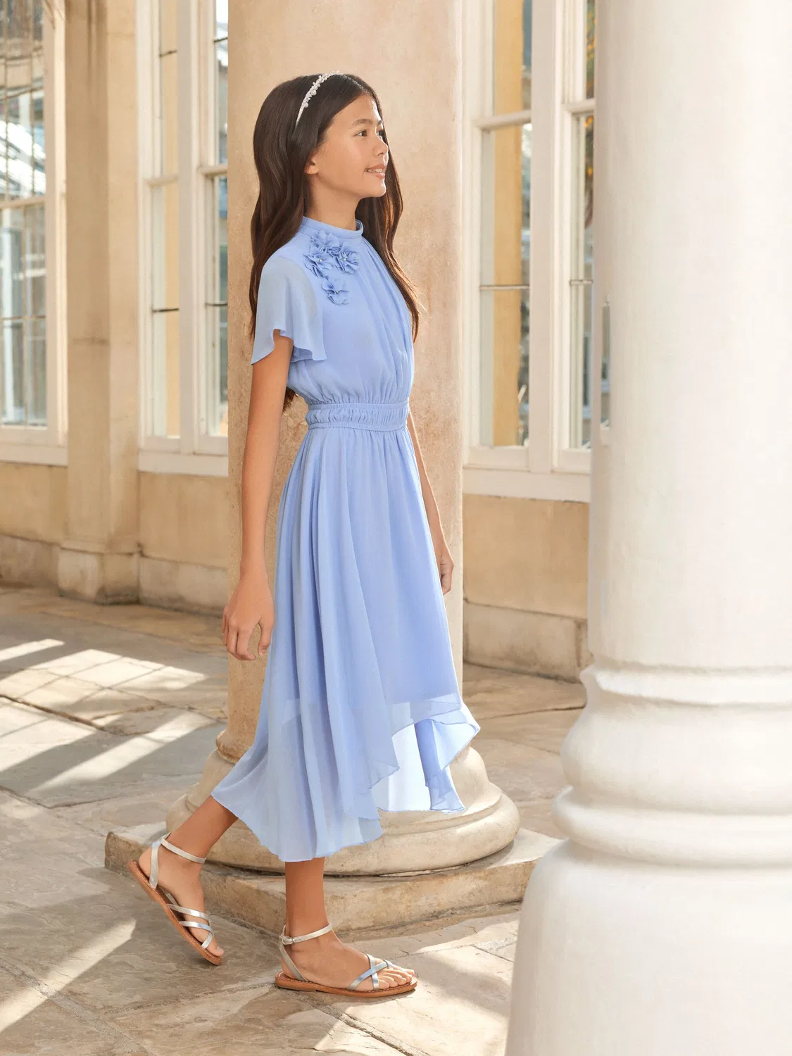 Платье для особых случаев с 3D цветком Lipsy Cornflower Blue, васильковый — фото 3