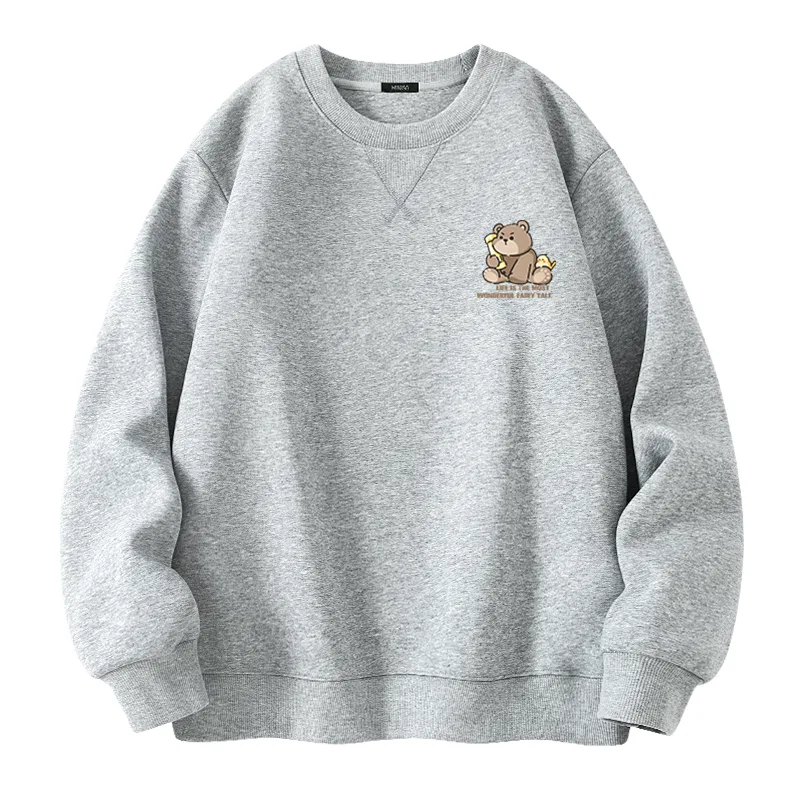 Детский свитшот без рукавов MINISO, Heather Gray (B Cell Phone Bear Chest Logo)