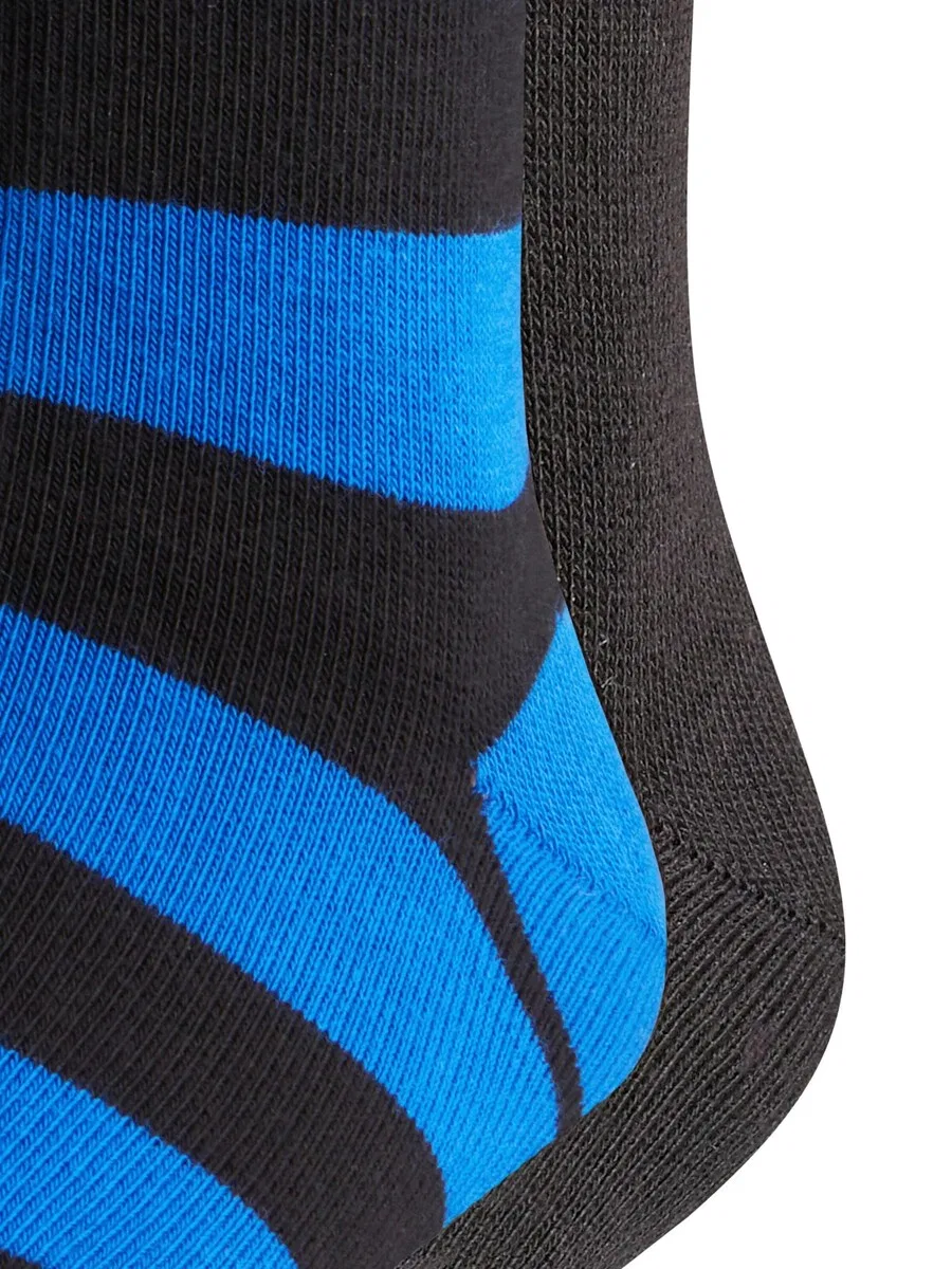 Носки FALKE 'Happy Stripe 2-Pack' черного цвета — фото 4
