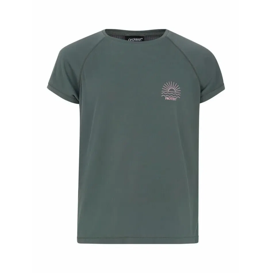 Детская футболка с коротким рукавом Prtreshma Rashguard Protest, Green Ice Grey Green