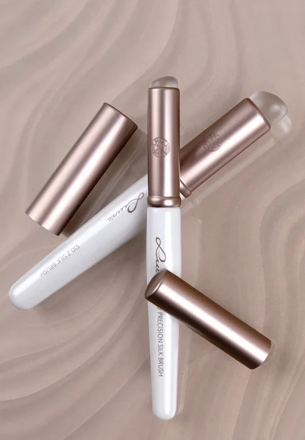 Набор кистей для макияжа из силикона Elegance Luvia Cosmetics Coffee, Pearl, кофейный — фото 4