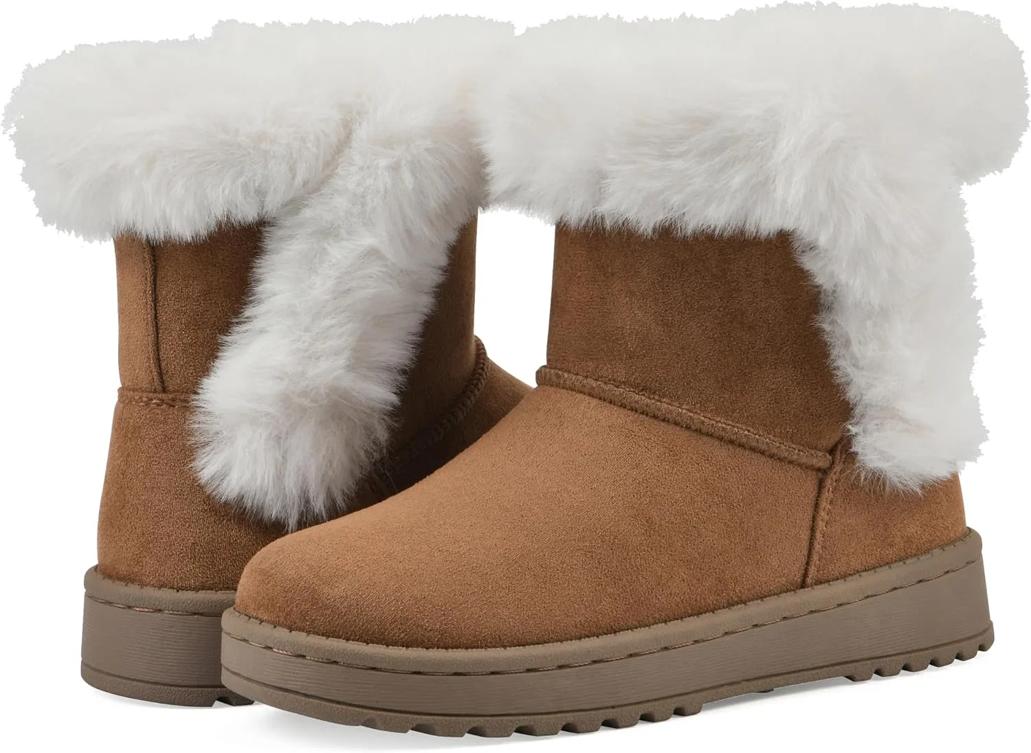 Детские ботинки для девочек с искусственным мехом Incher WHITE MOUNTAIN, Chestnut/Fabric — фото 2