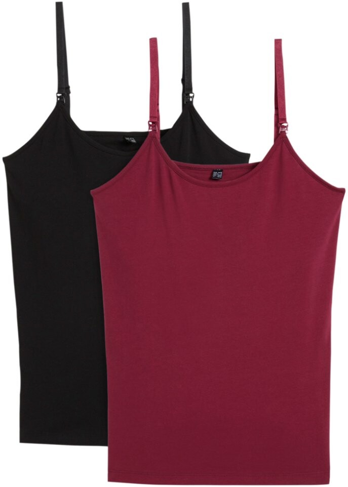 

Комплект из 2 топов для кормления из натурального хлопка Bpc Bonprix Collection, черный
