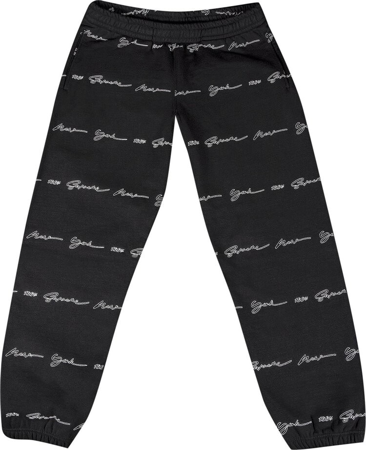 

Спортивные брюки Supreme Script Stripe Sweatpant 'Black', черный