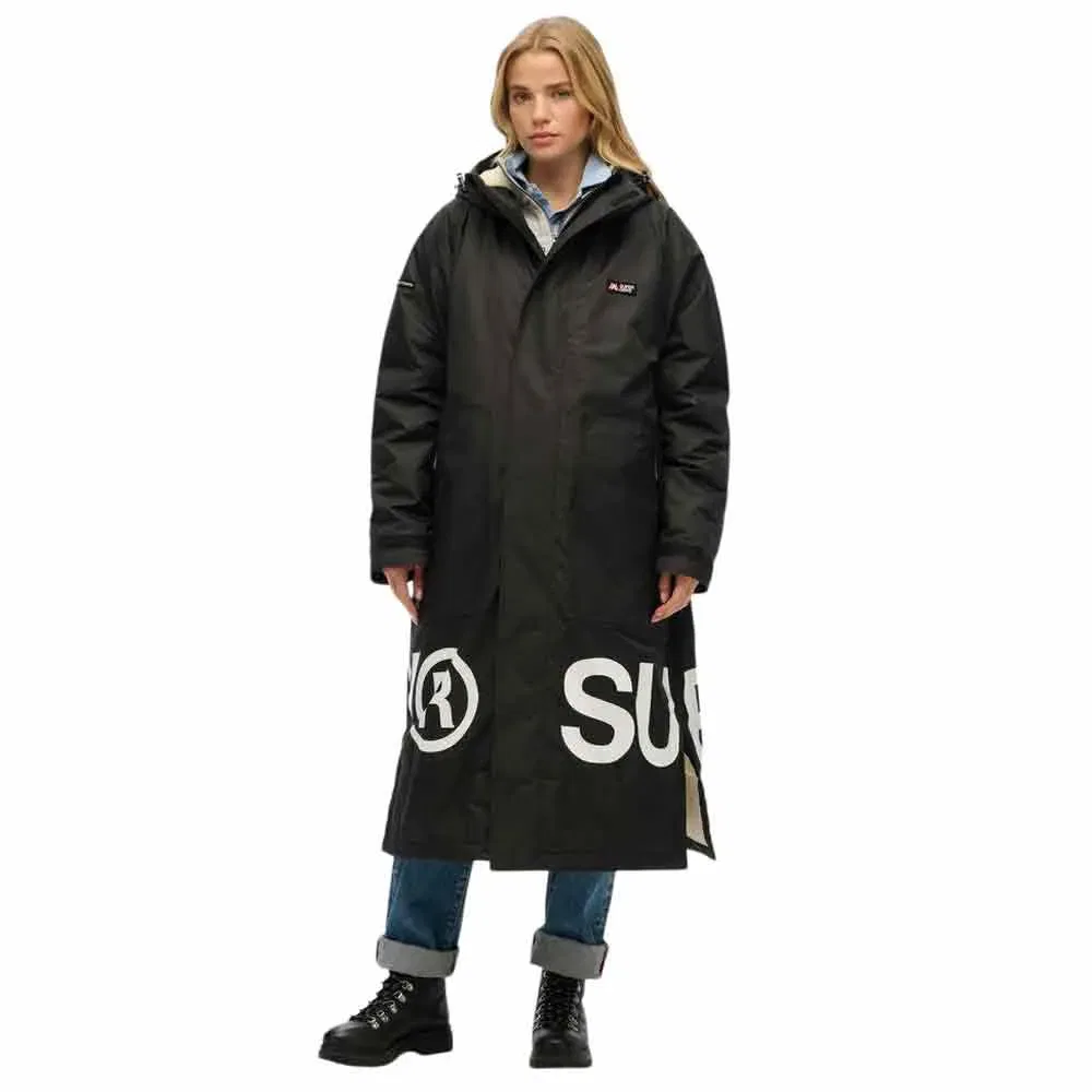 Женская дождевая куртка с капюшоном Superdry, Black