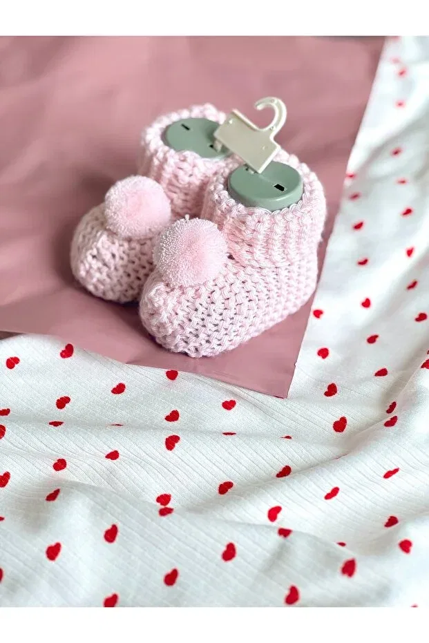 Детские пинетки для новорожденных вязаные Dusty Pink Betsy Studio