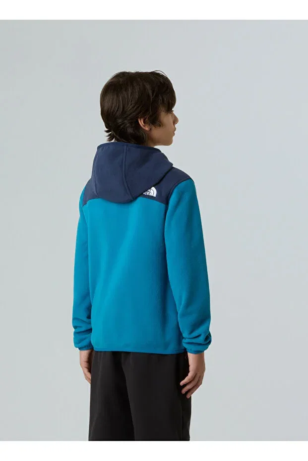 Детское пальто для девочек с капюшоном The North Face, Blue — фото 3