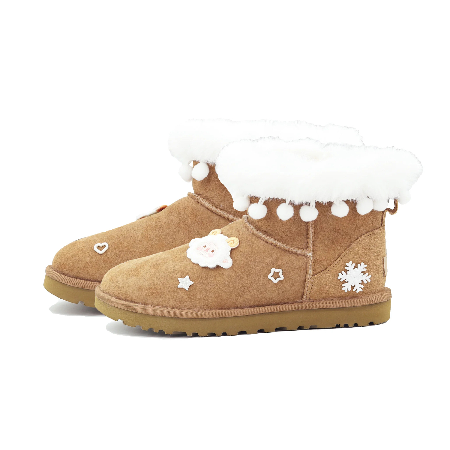 Угги UGG Classic Mini II с мехом, коричневый — фото 3
