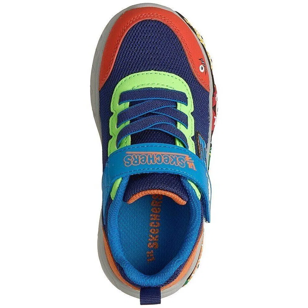 Детские кроссовки Skechers Play Scene, Blau Mango Fluoreszierendes Korallenorange — фото 2