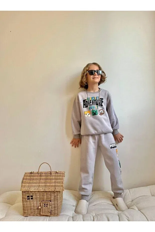 Детский спортивный костюм для мальчиков хлопковый Milays Life Home Collection, Lila Adwenture