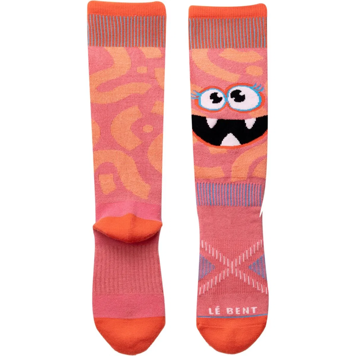 Детские носки для мальчиков с принтом Monster Party Le Bent, Strawberry Pink — фото 2