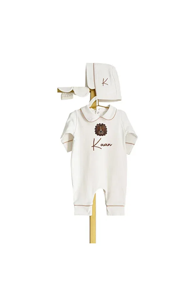 Детский комплект для новорожденных с геометрическим принтом Mis Bebe Minik Insanların Sarayı, Model-6 — фото 2