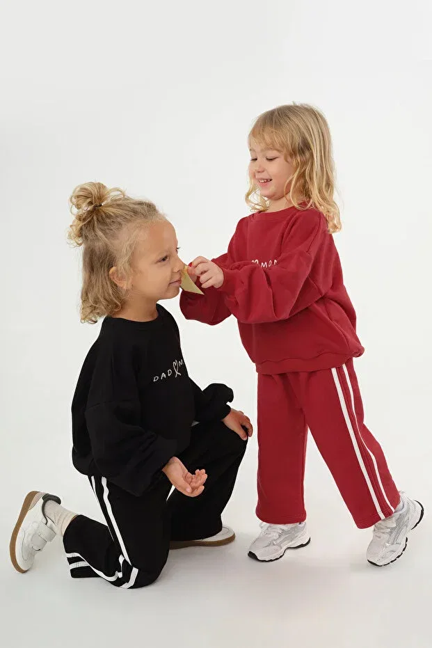 Детские спортивные штаны для мальчиков с прямыми штанинами Mioma Kids, Red — фото 4