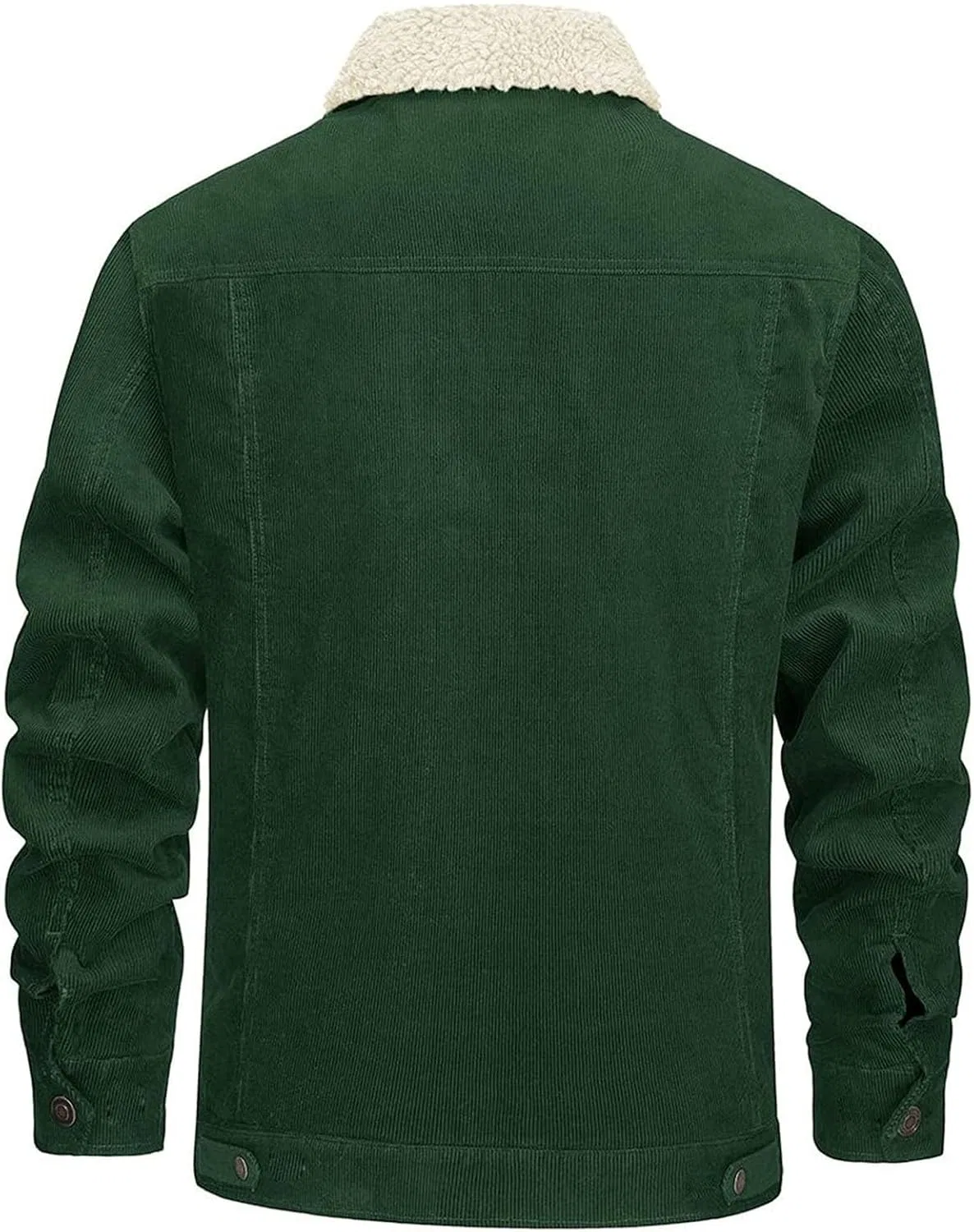 Мужская куртка из вельвета с флисовой подкладкой, Corduroy Jacket, зелёный — фото 3
