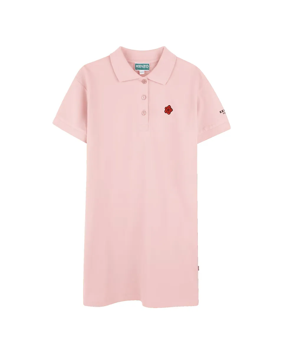 

Платье для девочки из розового хлопка Kenzo Kids, розовый