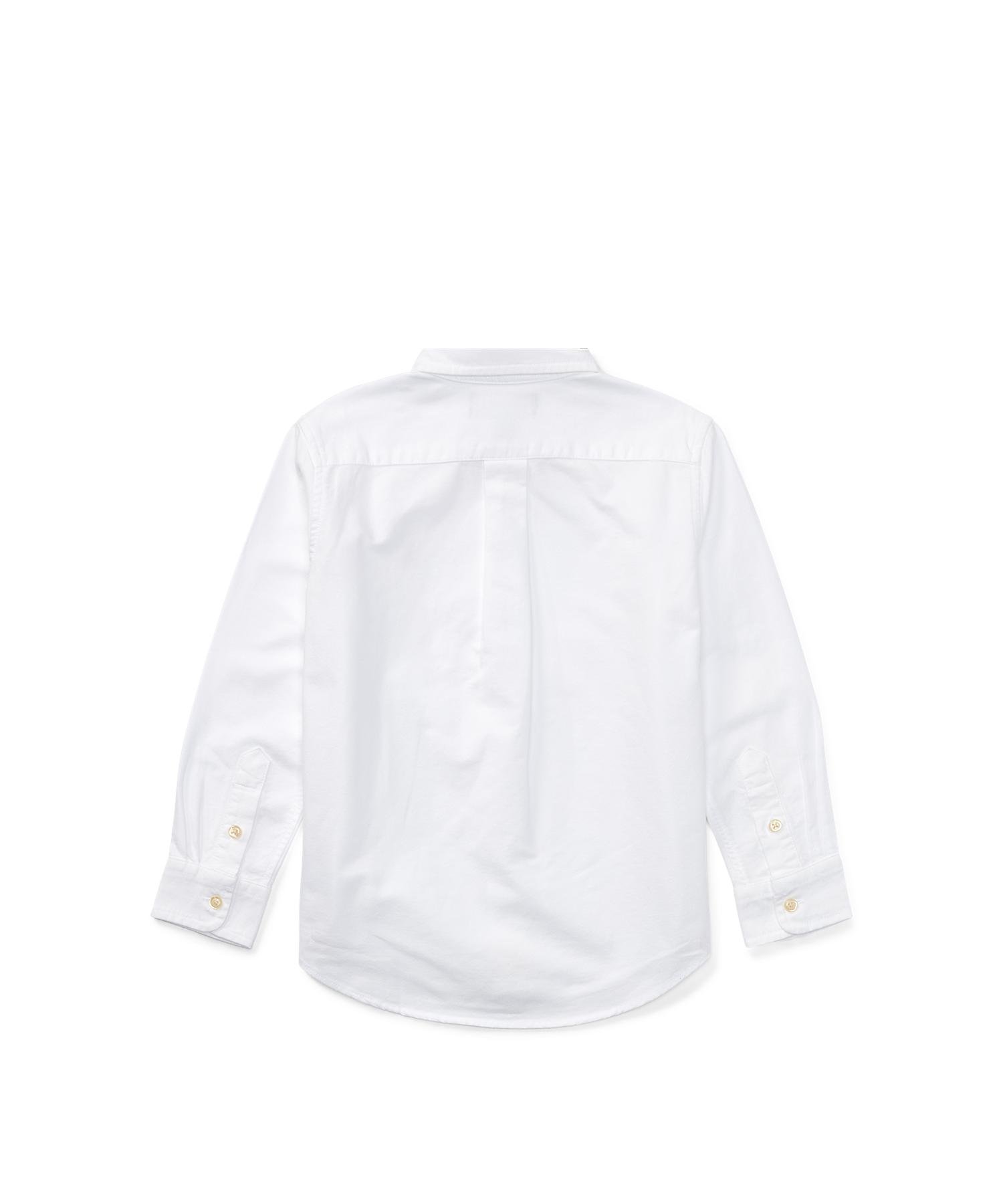(Для мальчиков 2-7 лет) Хлопковая рубашка Оксфорд Polo Ralph Lauren, 100 White — фото 3