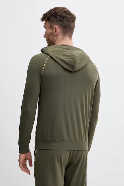 Олимпийка мужская с капюшоном Mix&Match Jacket H BOSS, зеленый — фото 3