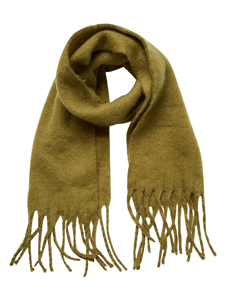 

Шарф MOSS COPENHAGEN, цвет oliv - (l)230 x (b)50 cm