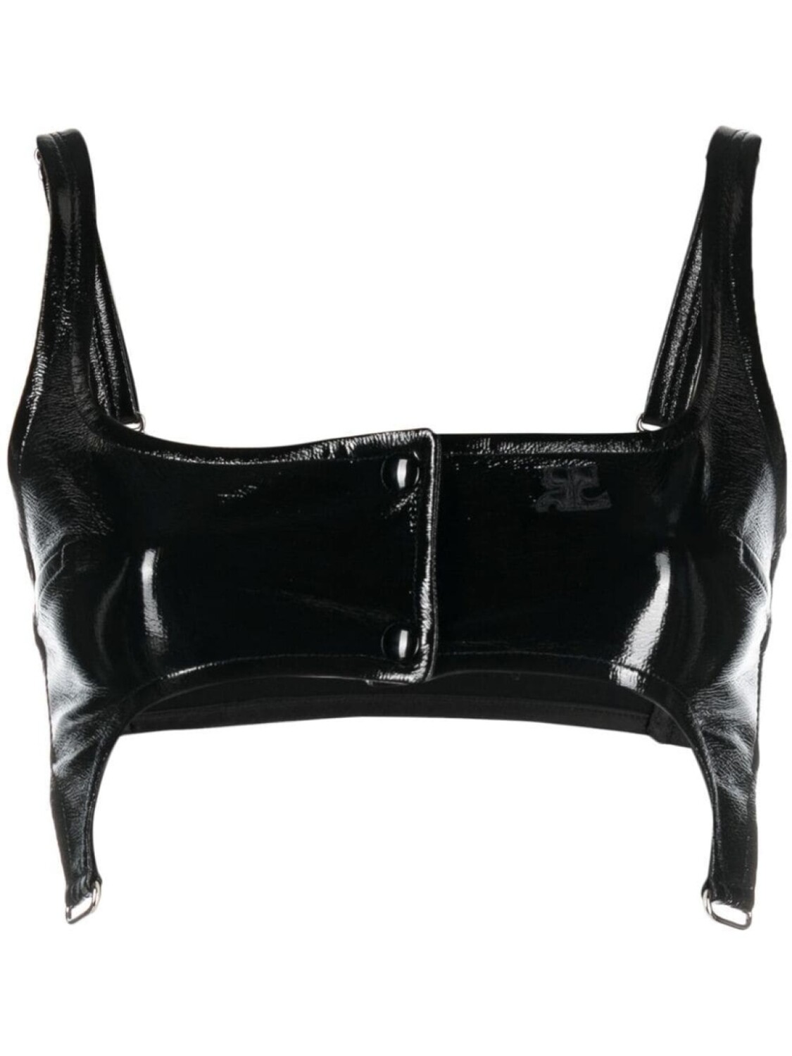 

Courrèges лакированный топ, черный