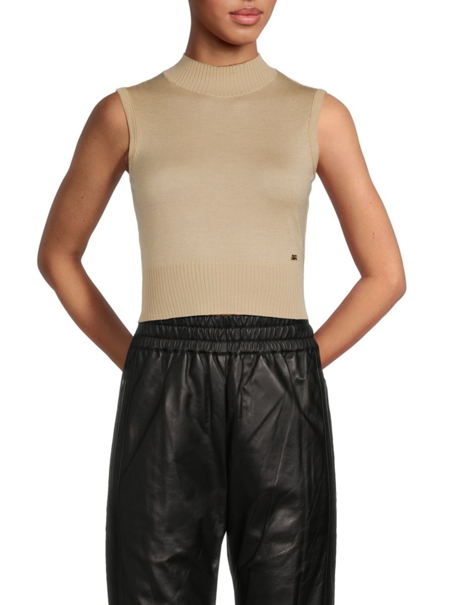 

Укороченный топ из смеси мериносовой шерсти Sonia Rykiel, цвет Sable