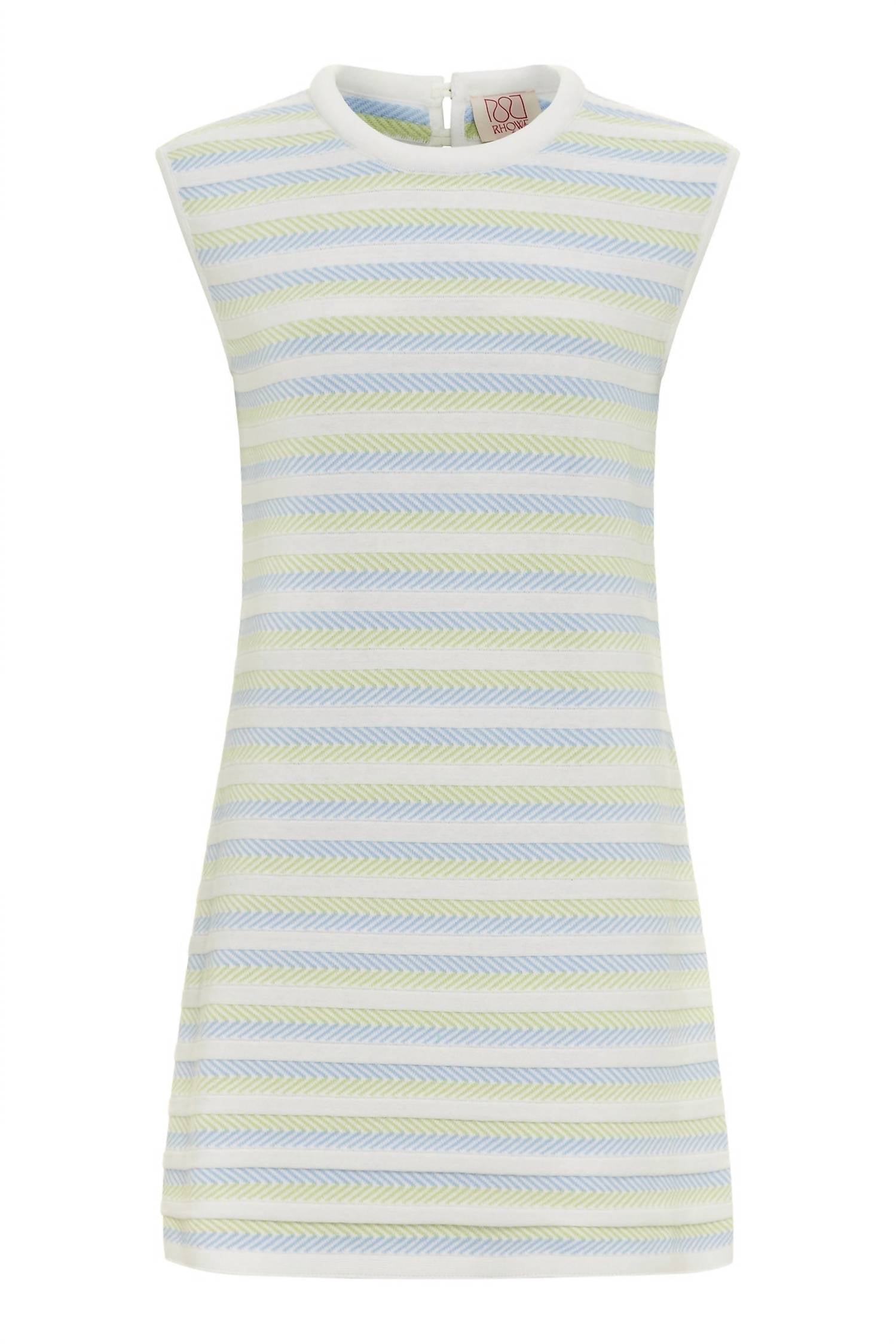 

Женское мини-платье Wells сине-зеленого цвета с бахромой Rhowe, Fringe Blue Green