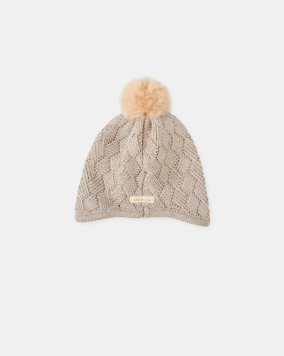 

Вязаная шапочка для младенца Tutto Piccolo, серо-коричневый