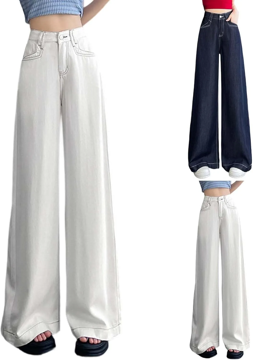 

Высокие джинсы wide leg для женщин XINGJIAARTS