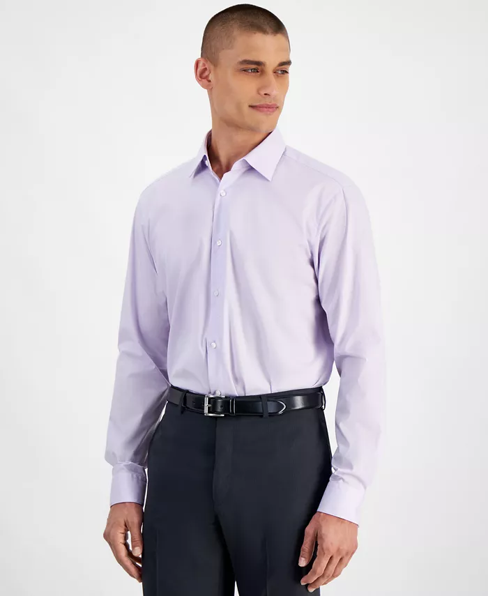 

Мужская классическая рубашка Modern-Fit Hugo Boss, фиолетовый
