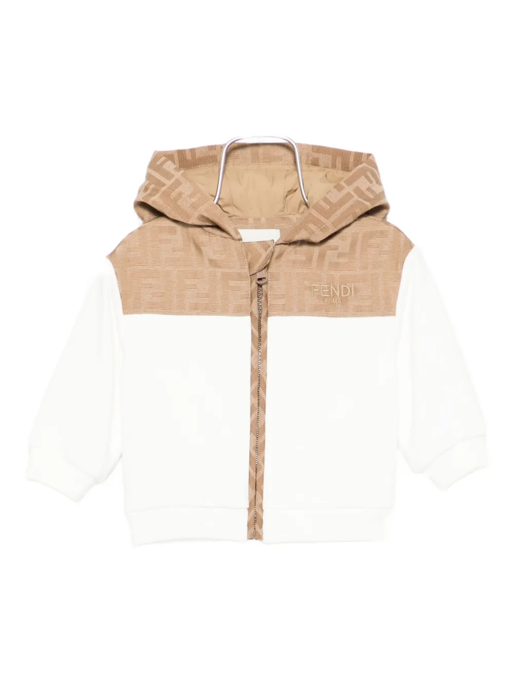 

Кардиган с логотипом FF FENDI KIDS, белый