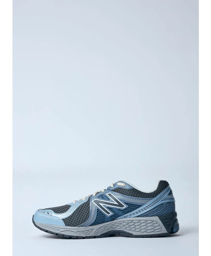 Кроссовки с сетчатыми вставками и вышитым логотипом. New Balance, синий — фото 4