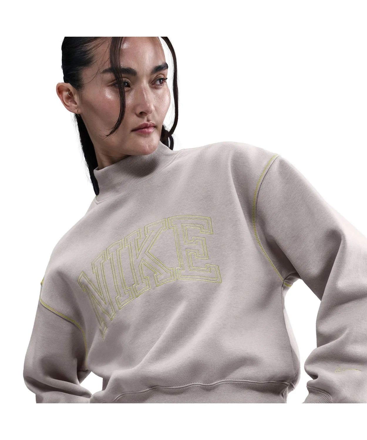 Свитшот женский Nike с флисом, серый