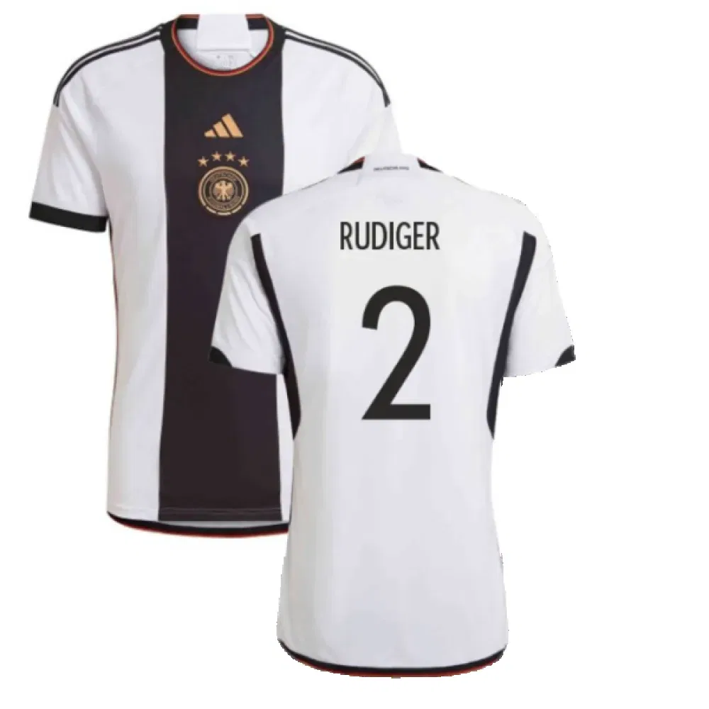 Детская футболка Home Shirt Rudiger 2, Adidas, Германия Germany, белый