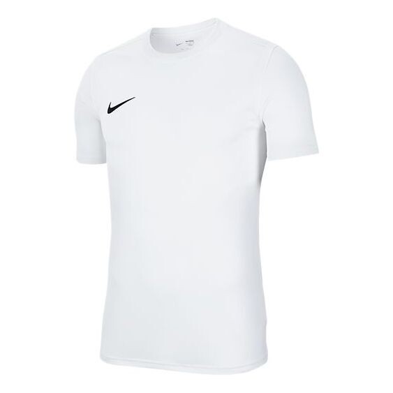

Футболка Men's Nike Dri-FIT Solid Color Logo Casual Sports Short Sleeve White T-Shirt, белый