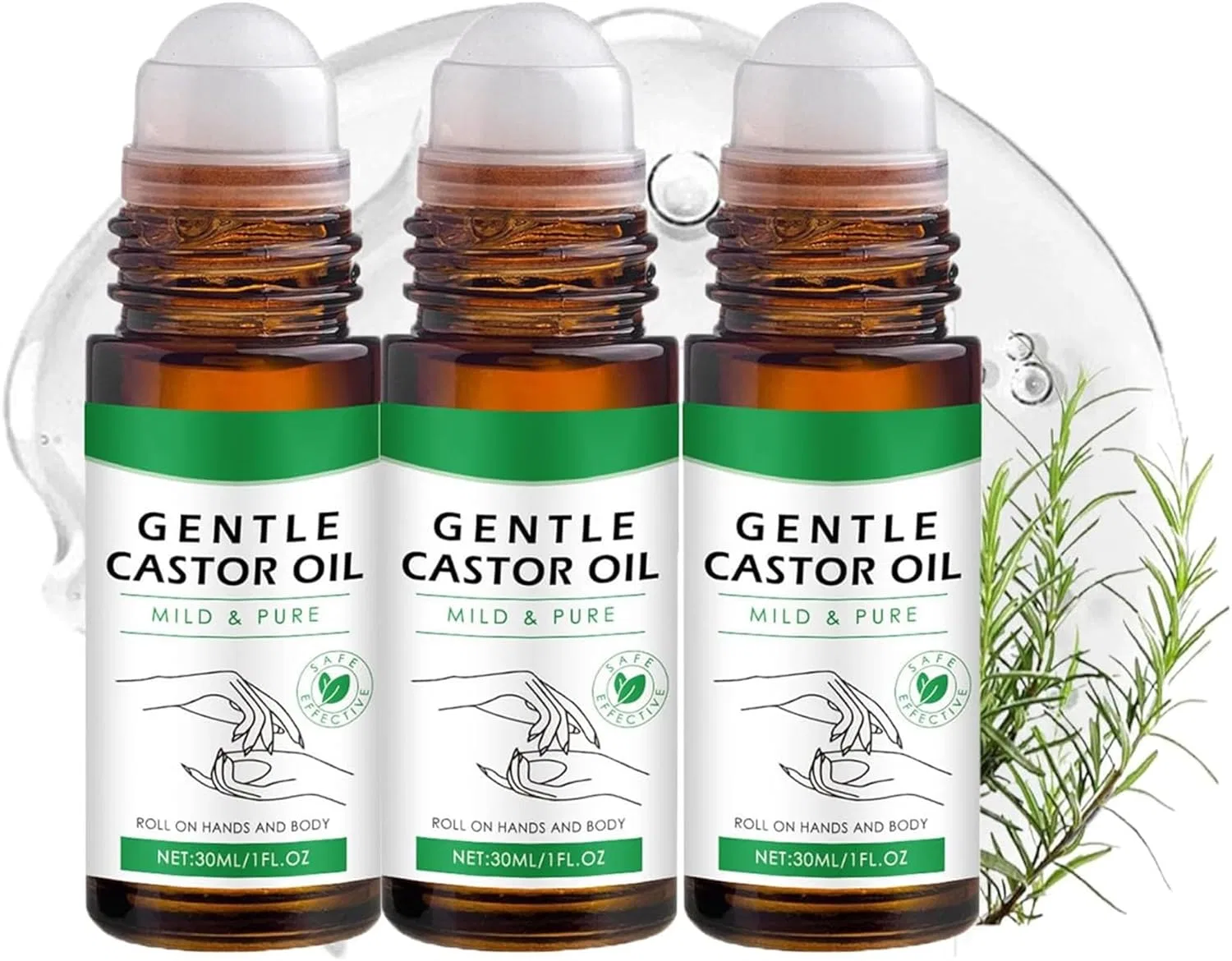 Органическое касторовое масло «Golden Castor Oil Roll-On» от CastorGlo Qoobom