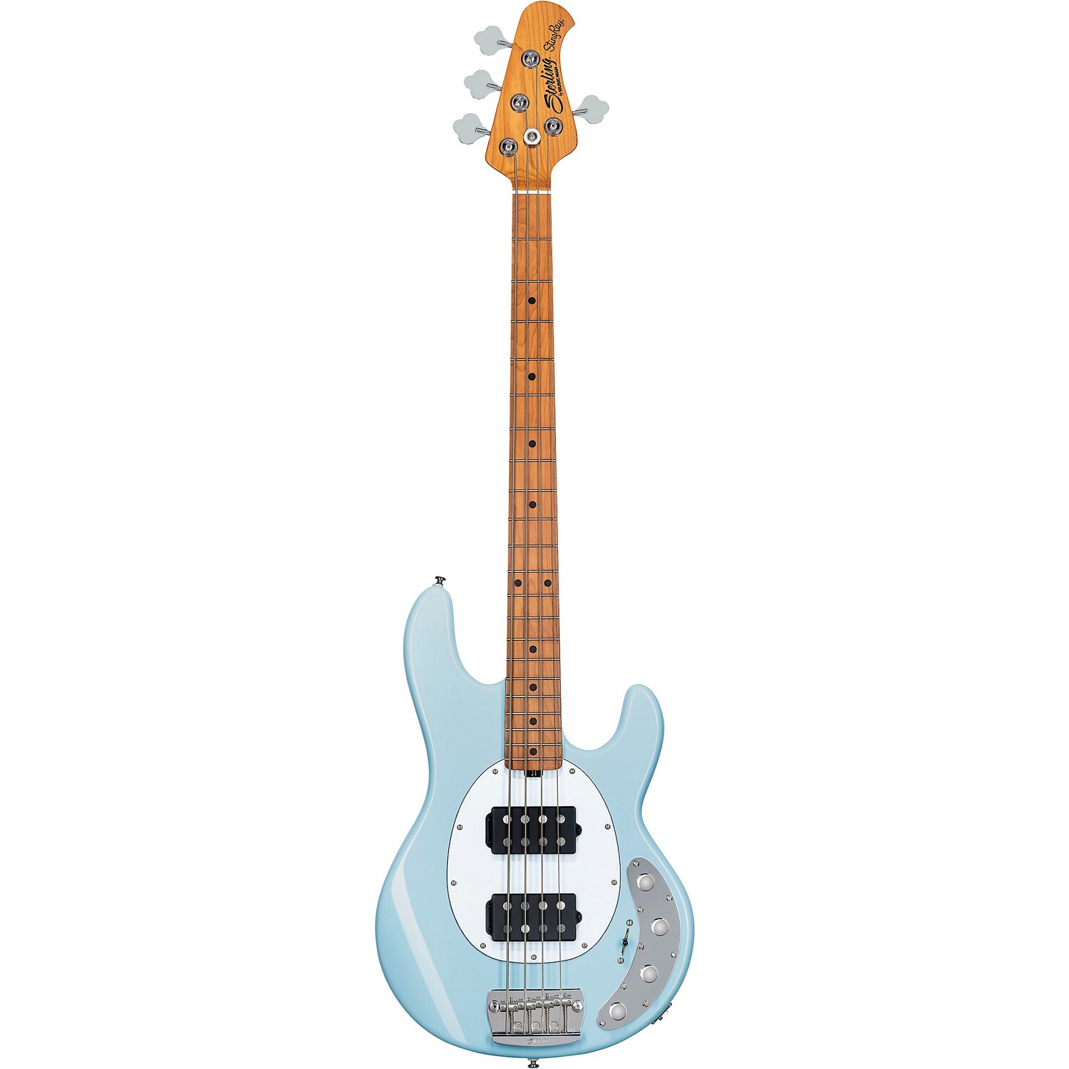 

Sterling by Music Man StingRay Ray34HH Электрический бас-гитара с кленовой накладкой Daphne Blue